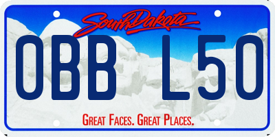 SD license plate 0BBL50