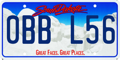 SD license plate 0BBL56