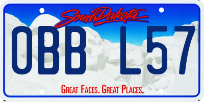 SD license plate 0BBL57