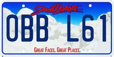 SD license plate 0BBL61
