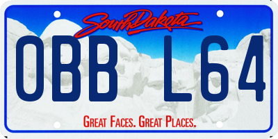SD license plate 0BBL64