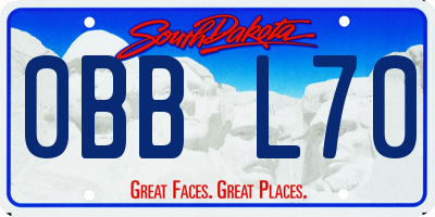 SD license plate 0BBL70