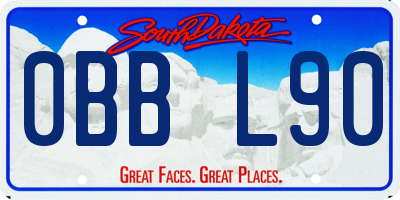 SD license plate 0BBL90