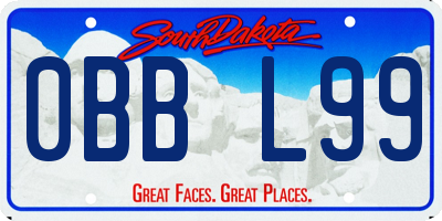 SD license plate 0BBL99