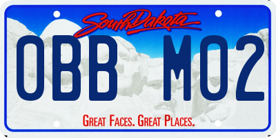SD license plate 0BBM02