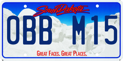 SD license plate 0BBM15