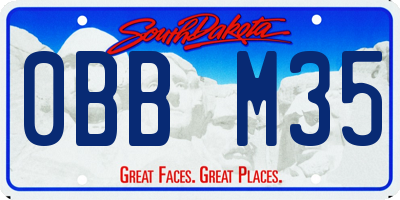 SD license plate 0BBM35