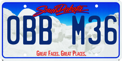 SD license plate 0BBM36