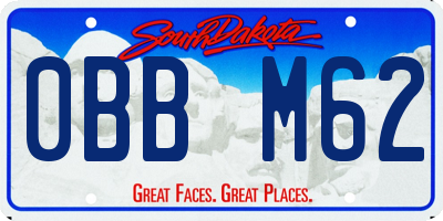 SD license plate 0BBM62