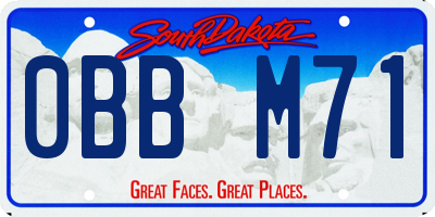 SD license plate 0BBM71