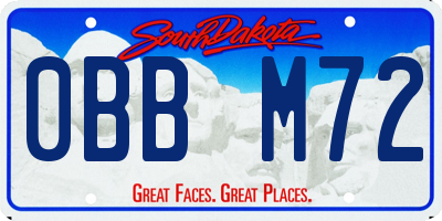 SD license plate 0BBM72