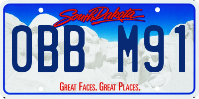 SD license plate 0BBM91