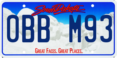 SD license plate 0BBM93