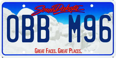 SD license plate 0BBM96