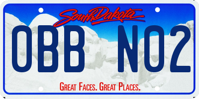 SD license plate 0BBN02