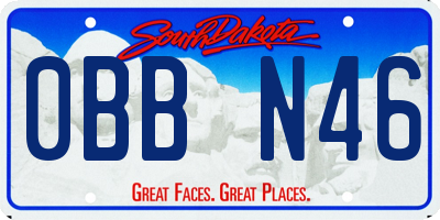 SD license plate 0BBN46