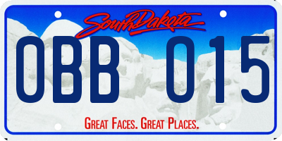 SD license plate 0BBO15