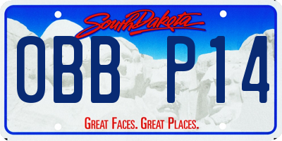 SD license plate 0BBP14