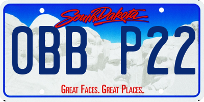 SD license plate 0BBP22