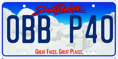 SD license plate 0BBP40