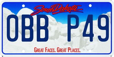 SD license plate 0BBP49