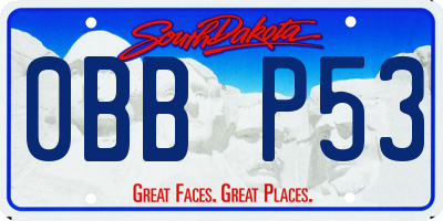 SD license plate 0BBP53