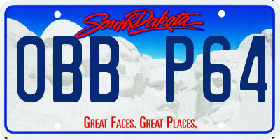 SD license plate 0BBP64