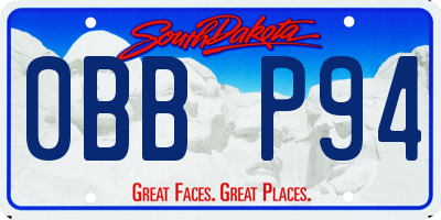 SD license plate 0BBP94