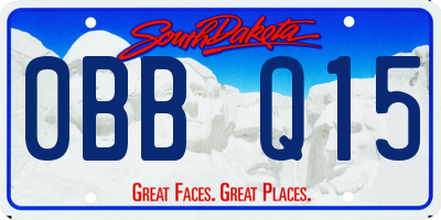SD license plate 0BBQ15