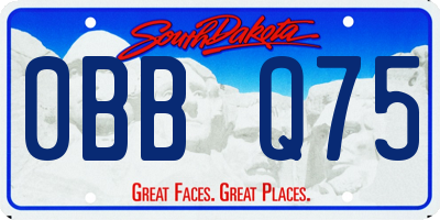SD license plate 0BBQ75