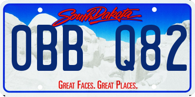 SD license plate 0BBQ82