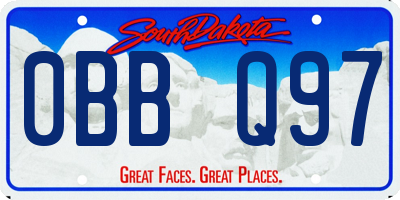 SD license plate 0BBQ97