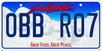 SD license plate 0BBR07