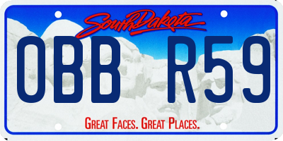 SD license plate 0BBR59