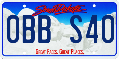 SD license plate 0BBS40