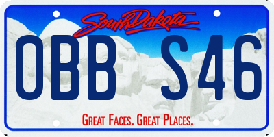SD license plate 0BBS46
