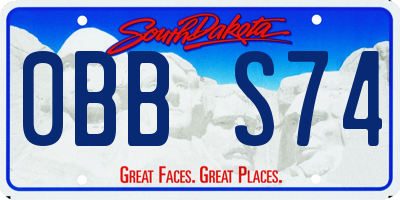 SD license plate 0BBS74
