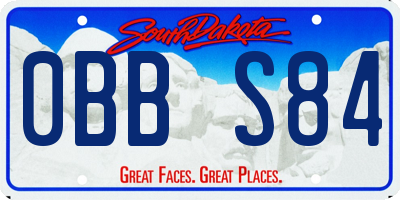 SD license plate 0BBS84