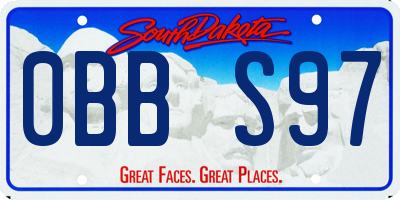 SD license plate 0BBS97