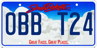 SD license plate 0BBT24