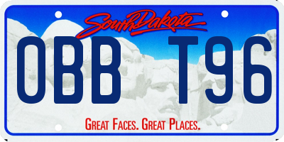 SD license plate 0BBT96