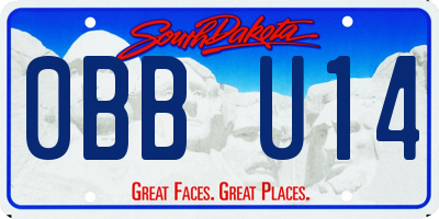 SD license plate 0BBU14