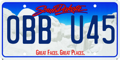 SD license plate 0BBU45