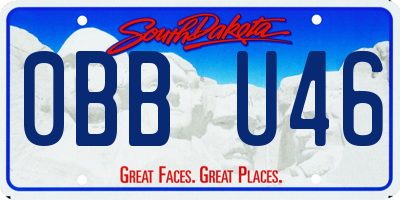 SD license plate 0BBU46
