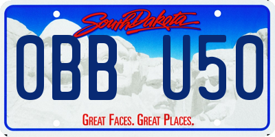 SD license plate 0BBU50