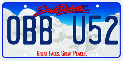 SD license plate 0BBU52