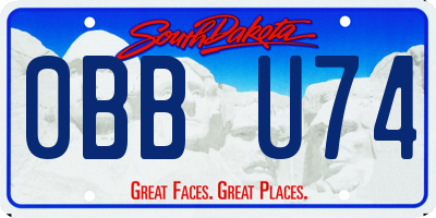 SD license plate 0BBU74