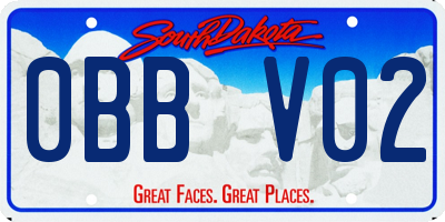 SD license plate 0BBV02