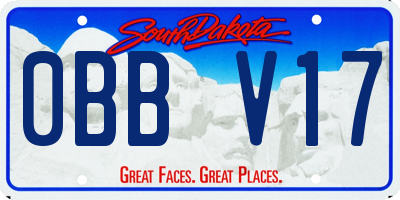 SD license plate 0BBV17