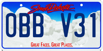 SD license plate 0BBV31